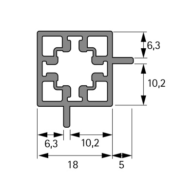 Профіль Cadro кутовий під паз, 3000 мм, матовий чорний (9352711) Hettich