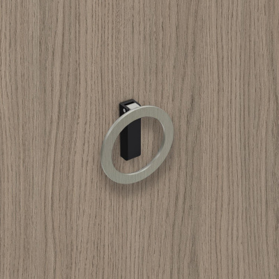 Ручка Campli, ø 64 мм 32 мм, H16,5 мм, нержавіюча сталь / матовий чорний (9348211) Hettich