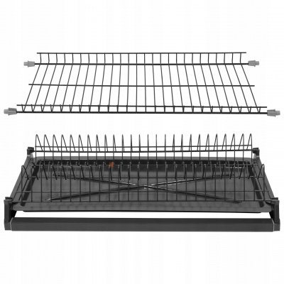 Сушка для посуду Wiexpol графіт: секція W=600 мм, 564×278 мм, з пластиковим профілем, Made in Poland