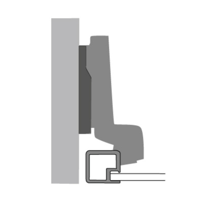 Завіса Intermat 9936 для дверей з алюмінієвими профілем, внутрішня (9155235)