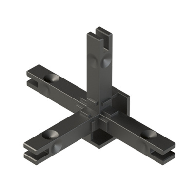 З'єднувальний елемент Cadro, 4-х сторонній, LED, чорний матовий (9298841) Hettich