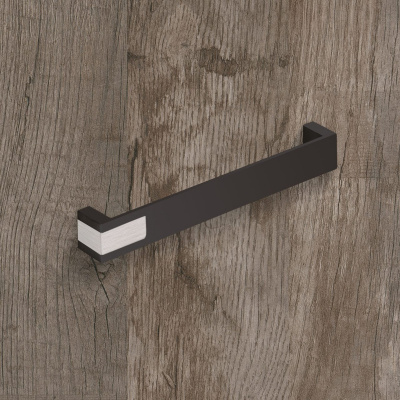 Ручка Intra 192 мм, L204 мм, чорний матовий/нержавіюча сталь (9207481)