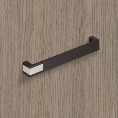 Ручка Intra 192 мм, L204 мм, чорний матовий/нержавіюча сталь (9207481)