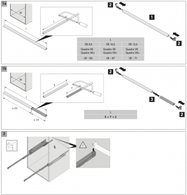Адаптер штанги синхронізації для Quadro V6, тип B (9219965) Hettich
