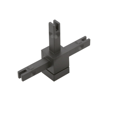З'єднувальний елемент Cadro, 3-х сторонній, з регулюванням по висоті, 2D, чорний матовий (9298827) Hettich