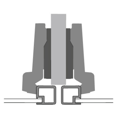 Петля Intermat 9936 для дверей с алюминиевым профилем, полунакладная (9155234) Hettich