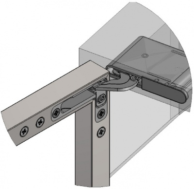 Профіль рамковий Е-5 L=5,5 м, для фасадів з прихованими завісами, алюміній, Elite