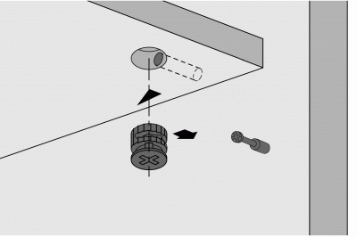 Ексцентрикова стяжка Rastex 15/15, цинк (9059487)