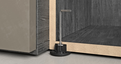 Ніжка Integrato TECH Z врізна Ø30, з регулюванням h=10мм, 175кг, Italiana ferramenta