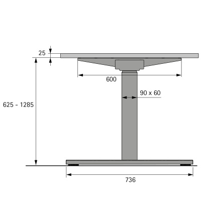 Комплект стола Steelforce Pro 673 SLS, с электрорегулировкой высоты, угол 135°, серебро (9311393) Hettich