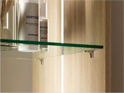 Полкодержатель K-Line д/стекла d=5мм, никель (10208030YA)