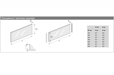 AvanTech YOU Illumination Внутренний ящик, NL500 мм H187 Inlay, без стекла, Quadro YOU, антрацит (21360)