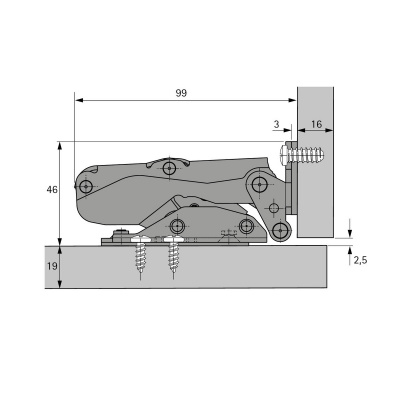 Петля KAMAT для холодильника (9239784)