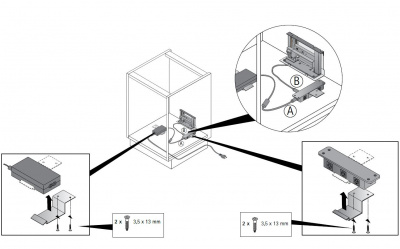 Комплект Easys для 1 ящика з мережним кабелем, Hettich
