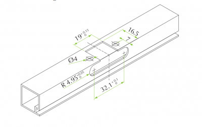 Петля Slide-on, W90, без доводчика, для дверей с алюминиевым профилем, FGV