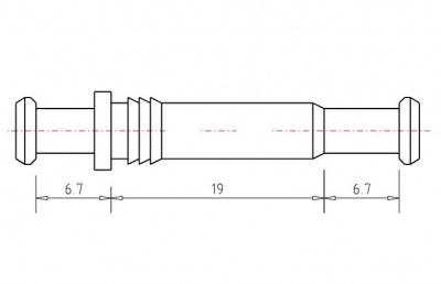 Двойной дюбель DU 867, для VB, для середньої стінки 19 мм (1019463)