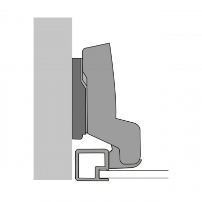 Петля Sensys 8638i с доводчиком, откр. 95° (для узких алюминиевых рамок), внутренняя (9072526) Hettich