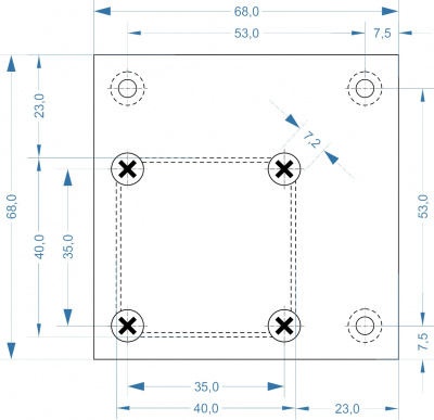 Ножка алюминиевая Н=100, алюминий
