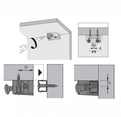 Трапецеподібна стяжка TZ 4 TD нікель, комплект (20891)