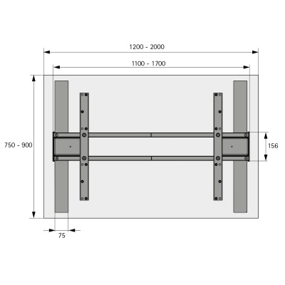 Комплект стола Steelforce Pro 570 SLS, с электрорегулировкой высоты, черный (9309758) Hettich