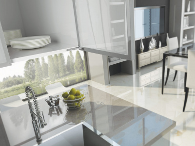 Профіль рамковий Е-5 L=5,5 м, для фасадів з прихованими завісами, алюміній, Elite