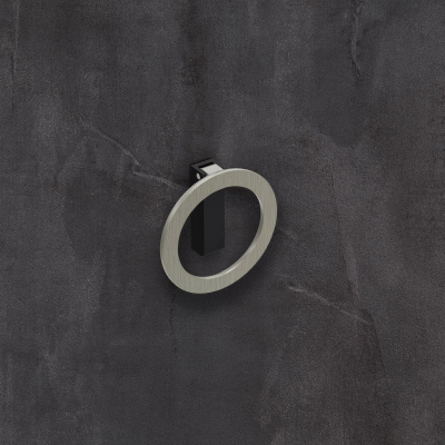 Ручка Campli, ø 64 мм 32 мм, H16,5 мм, нержавіюча сталь / матовий чорний (9348211) Hettich