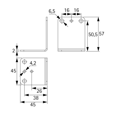 Комплект креплений для выдвижной полки для обуви (9352746) Hettich