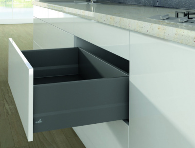 Комплект ящика ArciTech H=218мм L=500мм, с надставкой TopSide, боковина 94 мм, с доводчиком, антрацит (15425) Hettich