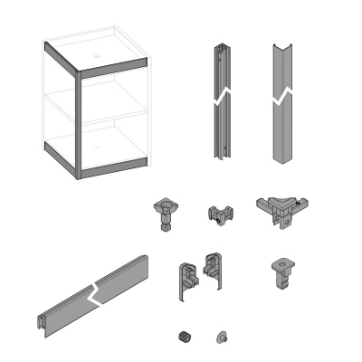 Комплект FurnSpin Cadro "все включено", матовый черный (9360943) Hettich