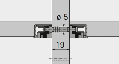 Двойной дюбель DU 867, для VB, для середньої стінки 19 мм (1019463)