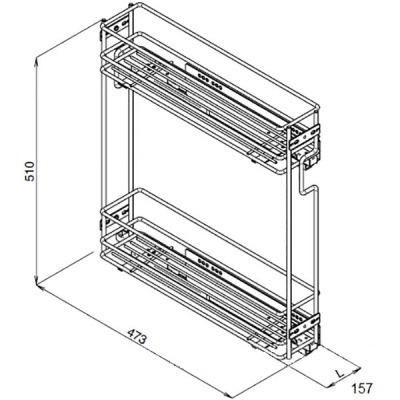 Карго 200 2-е бок. со скрытой направл. правое распродажа (ELQHM202DXC)
