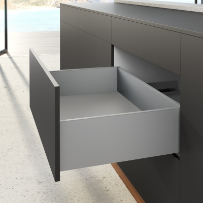 Комплект ящика AvanTech YOU, высота 187 мм, NL 350 мм, Actro YOU Silent System, серебро (15152) Hettich