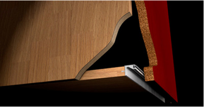 Gola Профиль в верхний модуль, L=5м черный фактура