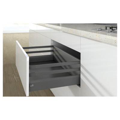 Комплект ящика ArciTech H=218мм L=500мм, с 2 релингом, боковина 94 мм, с доводчиком, антрацит (15299) Hettich