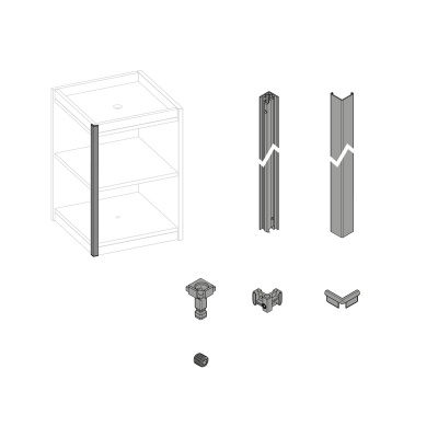 Комплект для вертикального соединения FurnSpin Cadro, матовый белый (9360946) Hettich