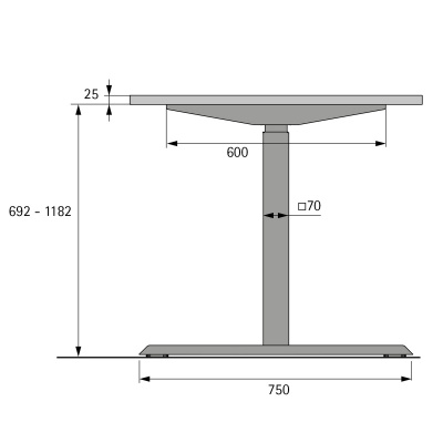 Комплект стола Steelforce Pro 370 SLS, с электрорегулировкой высоты, черный (9309752) Hettich