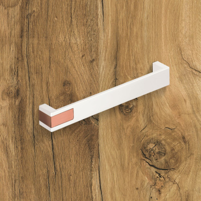 Ручка Intra 192 мм, L204 мм, білий матовий/мідь (9207483)