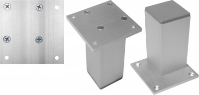 Ножка алюминиевая Н=100, алюминий