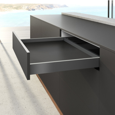 Комплект боковин AvanTech YOU, висота 77 мм, NL 500 мм, антрацит, з кріпленням (9255322)