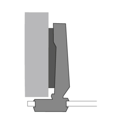 Intermat 9904 для стеклянных дверей, накладная (72960)