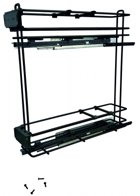 Карго FBM 2-уровневый, корпус 150 мм, левое, антрацит, направляющие Hettich, Made in Italy