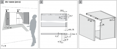 Підвіс для шафи SAH 130 під запресовку,  правий (1066279)