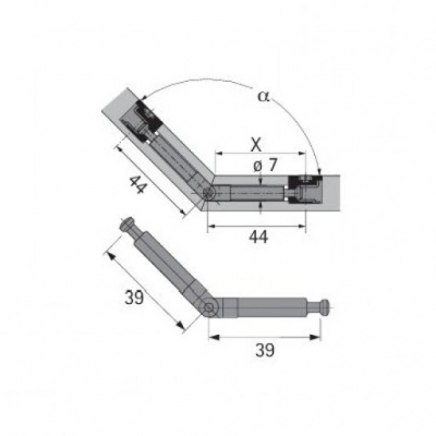 Дюбель шарнирный под Rastex DU 860 39/39мм (1079600)