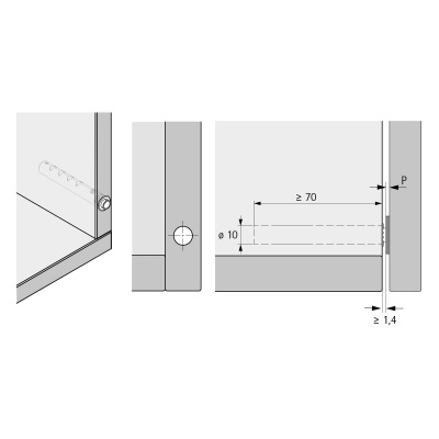Толкатель Magnet Medium, врезной, L=37 мм, белый