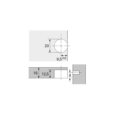 Стяжка VB 35M з фіксатором, 16 мм, бежева (9067608)