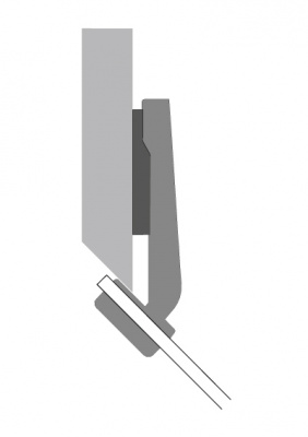 Intermat 9904 для стеклянных дверей, W30°, накладная (1072870)