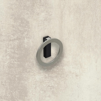 Ручка Campli, ø 64 мм 32 мм, H16,5 мм, нержавіюча сталь / матовий чорний (9348211) Hettich