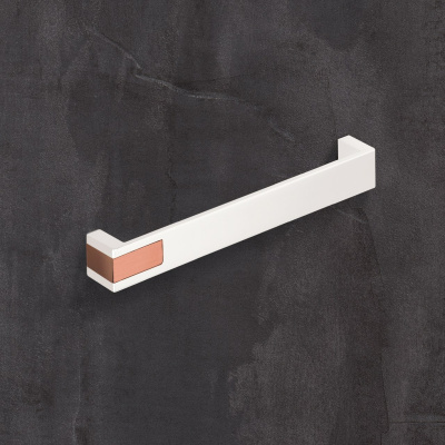 Ручка Intra 192 мм, L204 мм, білий матовий/мідь (9207483)