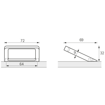 Ручка Buena 64 мм, L72 мм, мідь глянцева (9207447)