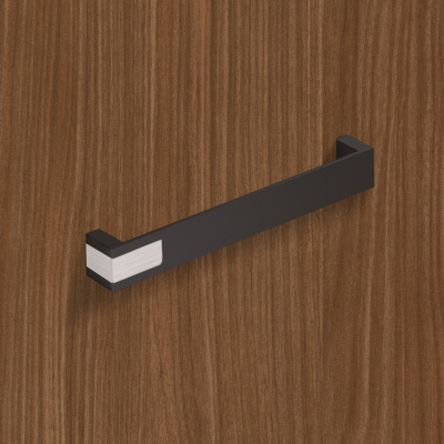 Ручка Intra 192 мм, L204 мм, чорний матовий/нержавіюча сталь (9207481)